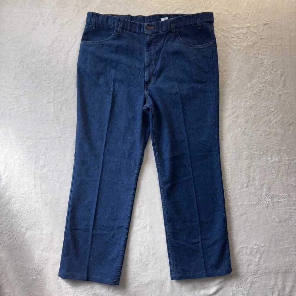Vintage Levis Action Jeans Men Sz 44 x30 Dark Wash Denim Brown Tab NWT Deadstock